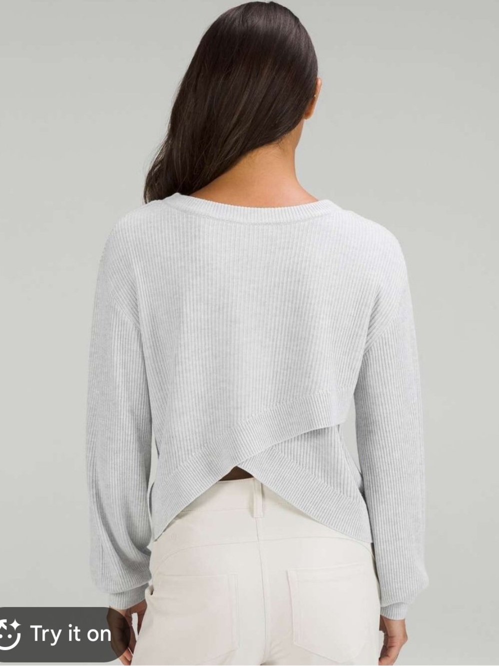 Lululemon oatmeal crossover reversible sweater size 4 EUC - Picture 2 of 8